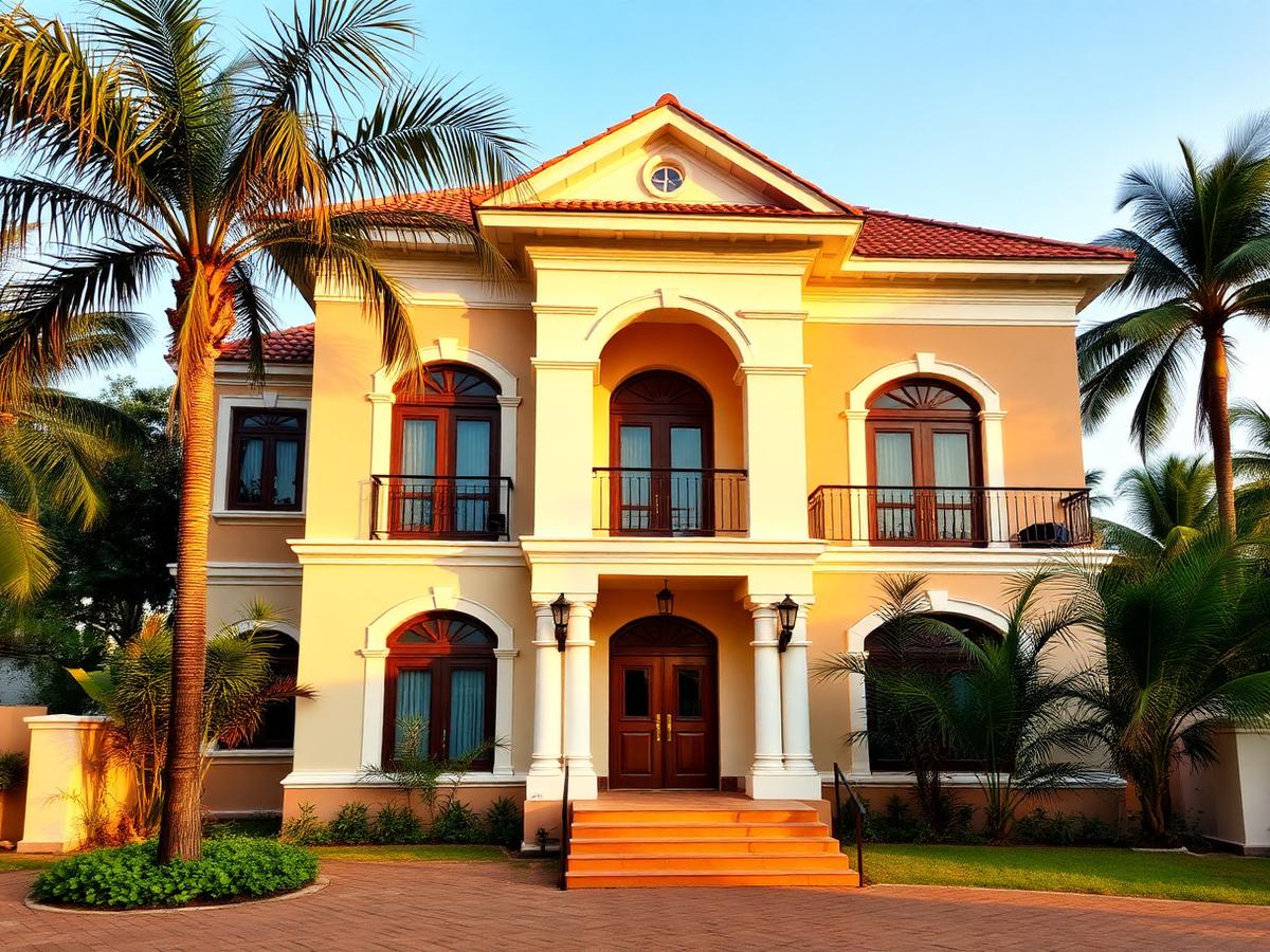 Facades built for the Ghanaian climate.
